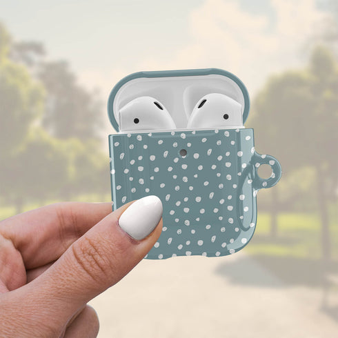 Speckled Polka Dots Custom Name AirPods Case